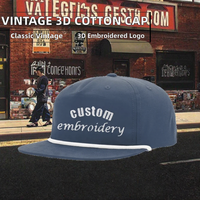 Gorra trucker Richardson 256 de 5 paneles de nailon de secado rápido sin estructura, gorras de ala plana bordadas en blanco con cierre snapback y cuerda, estilo Dad Hat.