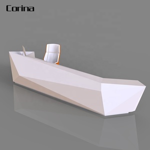 KHÁCH SẠN Hiện Đại Trung Tâm Mua Sắm Mặt Trước Quầy Thẩm Mỹ Viện Nội Thất Trắng L Bàn Tiếp Tân Sân Bay Độc Đáo - Product Image 2