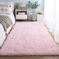 Tapis shaggy abstrait moderne en polyester, soie et laine, doux, moelleux, rembourré, écologique, antidérapant, couleur personnalisable