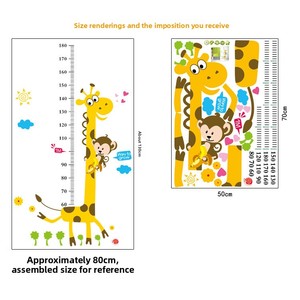 Adesivo Murale Decorativo Ecologico <span class=keywords><strong>per</strong></span> <span class=keywords><strong>Cameretta</strong></span> Bambini con Design a Cartone Animato a Forma di Cervo e Misuratore di Altezza <span class=keywords><strong>per</strong></span> Bambini - Product Image 3