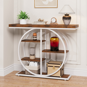 <span class=keywords><strong>Consola</strong></span> Estrecha y Delgada para Entrada o Pasillo <span class=keywords><strong>con</strong></span> Cajón, Mesa Auxiliar Pequeña para Sala de Estar, Mesa de Centro Ocasional para Decoración del Hogar - Product Image 1