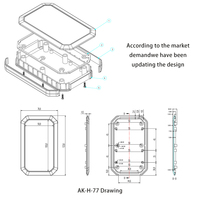 Boîtier de terminal portable personnalisé de la série SZOMK AK-H, boîtier portable en plastique pour appareil électronique
