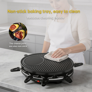 Grill électrique <span class=keywords><strong>raclette</strong></span> portable sans fumée avec contrôle de température réglable et revêtement antiadhésif pour usage domestique et hôtelier - Product Image 3