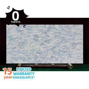 Tostone Polished Blue Engineered <strong>Quartz</strong> Modern Design for High-End Kitchen &amp; Bath Seamless Shine &amp; Strength for <strong>Table</strong> Tops - Product Image 1