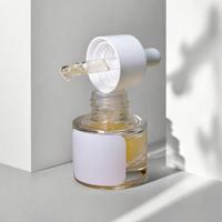 Botol Serum Kaca Bening Berkualitas Tinggi, Dasar Tebal, Bentuk Bulat, 15ml 20ml 50ml, Botol Pipet Kaca 30ml dengan Pipet