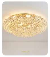 Plafonnier LED de style européen moderne, cristal de luxe, ambiance simple pour le salon, comprend l'installation, forme ovale