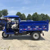 Truk Roda Tiga Laris Manis 0-3 MT Muatan Penuh Otomatis 2 Kursi Starter Elektrik Mesin Diesel 22 HP Kendaraan Roda Tiga