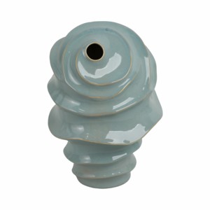 Vaso in ceramica con spirale scultorea per soggiorno, decorazione per la casa, camera da letto, cucina, ufficio, pezzo d'arredo. - Product Image 1