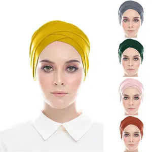 Gorro cruzado de Modal de 31 colores, hijab interior con Jersey árabe, nuevo diseño, venta directa de fábrica