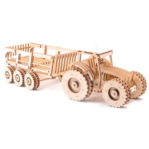 Traktor DIY stereo skopisches Modell Spielzeug für Erwachsene/Kinder/IQ/Pädagogische 3D Holz mechanik Puzzle Geschenke Holz spielzeug Traktor