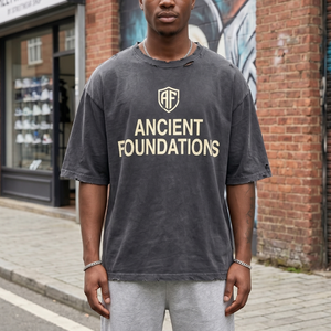 Heavyweight Graphic T-<b>Shirt</b> Distressed Vintage Acid Wash Oversized Tee Custom Streetwear <b>Y2K</b> Style Clothing Manufacturer 6626 - Product Image 2