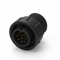 Connecteur Électrique Moulé 5A Taille C 9 Broches, Capteur de Pression Faisceau de Câbles Mâle/Femelle 250V IP67 Usage Industriel 10m Ohm Max