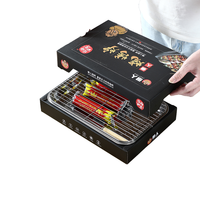 Nouvel ensemble de barbecue portable mini jetable en acier inoxydable à hauteur réglable avec dispositif de sécurité flamme et commande par bouton