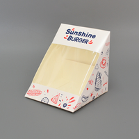Emballages alimentaires jetables écologiques en carton ondulé pour sandwichs, traiteur, avec fenêtre