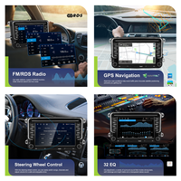 Autoradio Android Podofo 7'' 4+64G avec CarPlay/Android Auto sans fil pour VW Caddy/ PASSAT/POLO, charge rapide Type-C, audio de voiture OEM