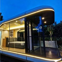 Villa Moderne 2 Chambres Type Capsule Spatiale Préfabriquée Suisse, Maison Mobile Étanche, Pod de Vie, Maisons Préfabriquées en Gros
