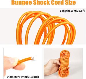 Cordon élastique robuste de 32 pieds (5/32 po, 4 mm) résistant aux UV pour kayak, bateau, pont, amarrage de cargaison, camping - Product Image 2