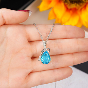 Collar con colgante de gota de agua para mujer, joyería sencilla y moderna, regalo para uso diario - Product Image 4