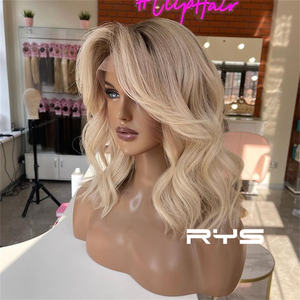 Perruque Lace Front <span class=keywords><strong>Balayage</strong></span> Perruques <span class=keywords><strong>Cheveux</strong></span> Bruts 13x4 Hd Lace Front Perruque Médicale Perruque Blonde Attachée à la Main Européenne Lisse Long <span class=keywords><strong>Balayage</strong></span> - Product Image 3