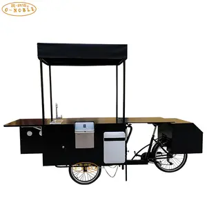 Carrito de café portátil con mesa plegable, quiosco de café móvil para negocios al aire libre