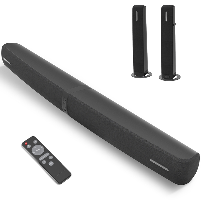 Sound Bar for Smart TV with BT/ARC/OPT/AUX/Remote Connect Surround Sound for Home Theater Audio TV/PC/Gaming/Projectors