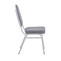 Chaises de banquet empilables rembourrées en acier pour événements et mariages, avec poche, vente en gros