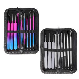 Juego Multifunción de Agujas de Acero Inoxidable de Doble Punta para Eliminar Puntos Negros y Acné, con Diez Pinzas - Product Image 6