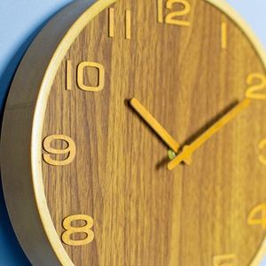 12inch bằng gỗ thạch anh Đồng hồ treo tường Bắc Âu đơn giản phong cách Trung Quốc với kính gương thương mại sử dụng cho bán chạy nhất - Product Image 4