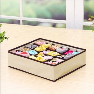4PCS Underwear Bra Organizer <strong>Storage</strong> Box 2 Colors <strong>Beige</strong>/Rose Drawer Closet Organizers <strong>Boxes</strong> for Underwear Scarfs Socks Bra - Product Image 6