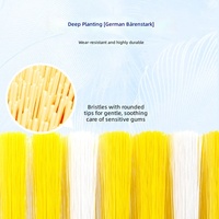 Brosse à dents en plastique lisse et respectueuse de la peau, poils denses résistants à l'usure, poignée confortable pour le brossage des dents matin et soir en famille