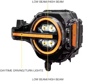 หลอดไฟ LED AURON สำหรับไฟต่ำ รุ่นปรับปรุง/อัพเกรดใหม่ 12V 36W 6000 ลูเมน 6000K สำหรับไฟหน้ารถ Bronco ปี 2021-2025 ขายส่ง - Product Image 2