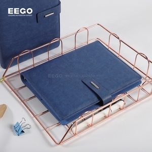 Agenda en cuir PU cahier à couverture rigide calendrier feuilles mobiles planificateur organisateur journal avec sac <span class=keywords><strong>PP</strong></span> poche d'identification - Product Image 6