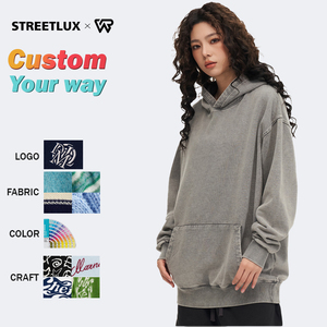 2025 LOGOTIPO personalizado OEM y ODM Sudadera con capucha lavada Sudadera con capucha clásica de alta calidad personalizada 100% algodón Sudadera con capucha bordada impresa para hombre - Product Image 1