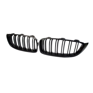 LUMA 13-20 Double Slat Brillant Noir Mat Chrome Couleur M pour <span class=keywords><strong>BMW</strong></span> Série 4 ABS Grill F32 F33 <span class=keywords><strong>F36</strong></span> 2013-2020 Grille de pare-chocs avant - Product Image 4