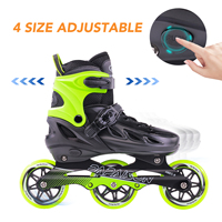 Patins à Roues Alignées de Vitesse Professionnels de Haute Qualité 100mm PU à Roues de Taille Ajustable