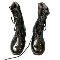 Bottes tactiques longues en cuir brillant à semelle en caoutchouc Panama TSB906, 11 pouces, 28 cm, bottes de service, chaussures de chantier DMS