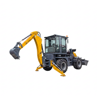 Wheel Loader Backhoe 35L, Berat Operasi 4500kg, Bucket Front Loader 1.2m3, Dimensi 6500*2000*2900mm, Mesin Diesel Huadong 72KW, Bearing