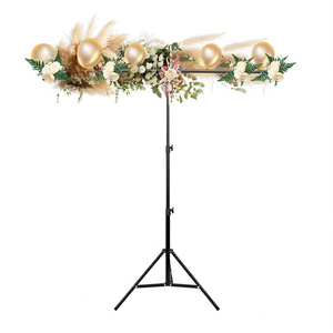 1 Set Heavy-Duty T-Shape 5X6.5FT Photo Video Backdrop Stand Réglable 6 Spring Clamps Sandbag pour Studio Wedding Photography - Product Image 1