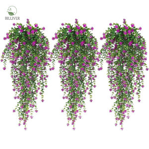 Fleurs suspendues feuilles artificielles résistantes aux UV rotin pour mur maison jardin mariage décoration de noël fleur plafond suspendu - Product Image 1