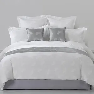 Plain White Set Full Bedding Set Hotel Bed Sheets 100% Cotton Set Bedding Duvet