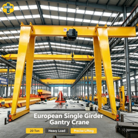 Grue portique monopoutre de type européen à roulement sur rail, fournie directement par l'usine, pour la manutention de charges lourdes sur les chantiers de construction
