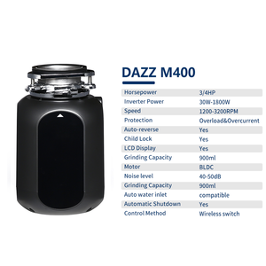 เครื่องกำจัดเศษอาหาร <span class=keywords><strong>DAZZ</strong></span> M400 ทรงพลัง ทำจากสแตนเลส สำหรับอ่างล้างจานในครัว - Product Image 6