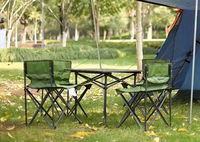 Ensemble de table et de chaises de camping portable de haute qualité, pliable, durable, pour l'extérieur, 4 chaises et 1 table