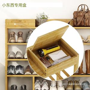 Bamboo <b>Shoe</b> <b>Rack</b> 100.8x29.5x99.8cm With Shelves <b>Storage</b> Living Room Furniture Minimalist Modern Design Freestanding - Product Image 4