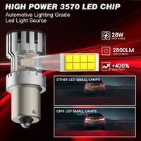 Ampoules LED CANBUS de haute qualité 1156 1157 7440 7443 3157 avec capot 28W 1500LM Anti-Hyper Flash et sans erreur pour ampoule de signalisation automobile