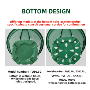 Macetas Modernas y Bonitas de Plástico PP de 5-7L para Vivero, Color Negro y Blanco, Verticales, para Jardín Interior, con Orificios de Drenaje, Elegantes para Hogar y Oficina - Product Image 2