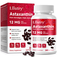 Liiutry Doğal Astaksantin Yumuşak Kapsül Yüksek Etkili Antioksidan Cilt ve Göz Sağlığı Astaksantin Yumuşak Kapsül Kapsülleri