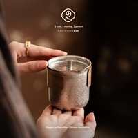 Service à thé de voyage élégant et durable en titane pur, esthétique chinoise, tasse individuelle à infusion rapide, essentiel pour le camping en extérieur