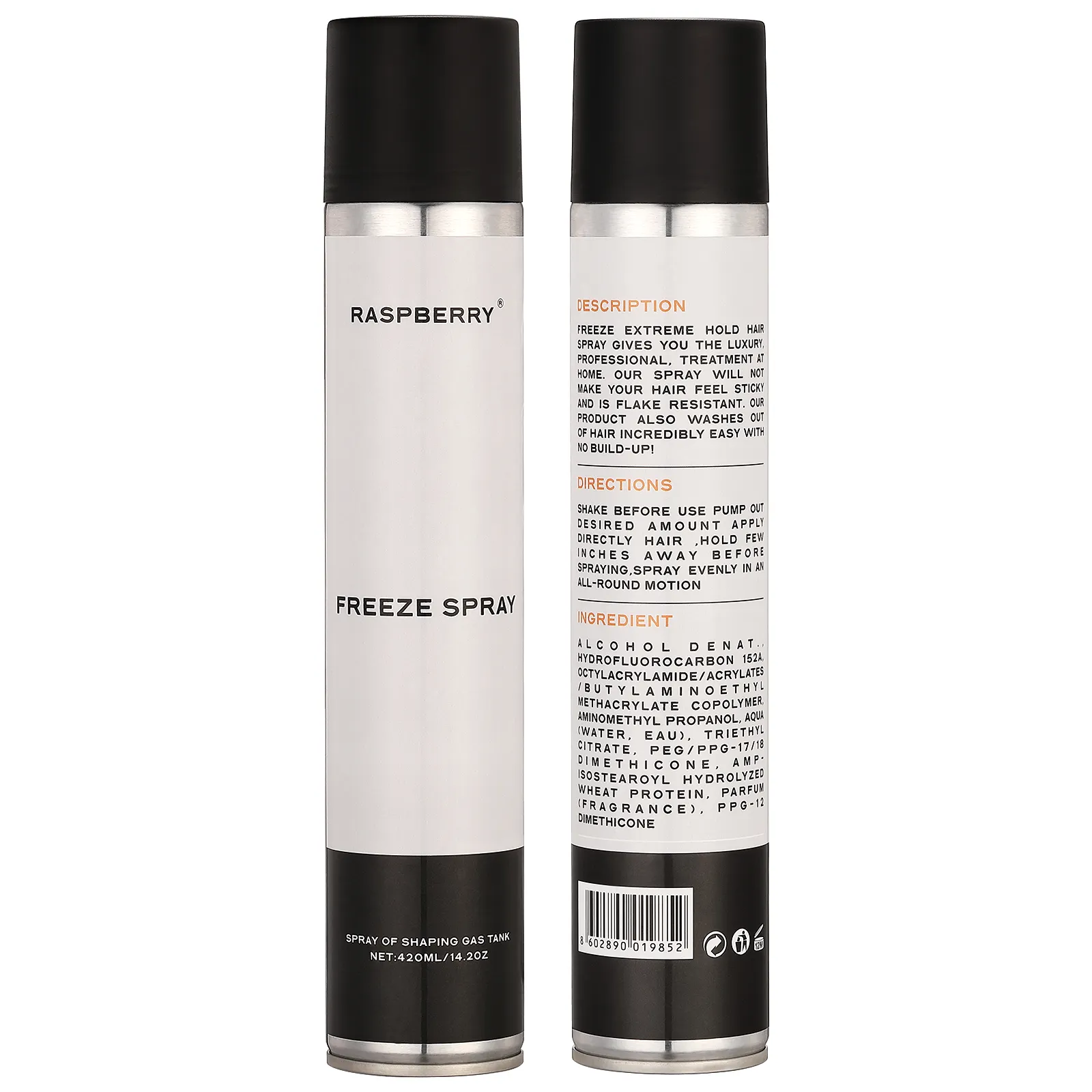 Oem/Odm Groothandel Haarspray Salon Producten Snel Droog Professionele Sterke Hold Haar Styling Spray Voor Mannen