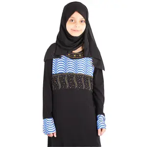 新款时尚服装长袖脚踝长度中东女巴朱穆斯林Abayas